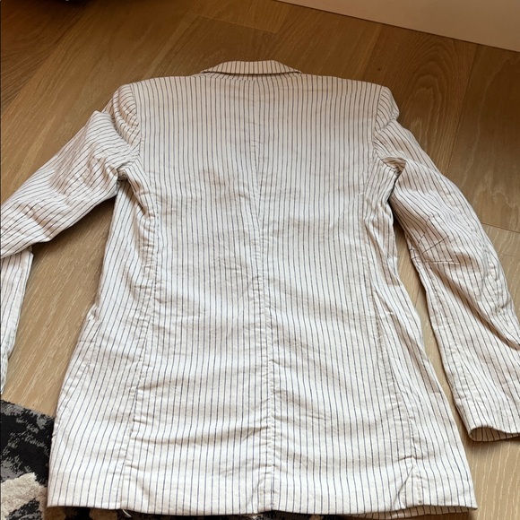 CHLOE Cotton flax striped blazer - Picture 5 of 5